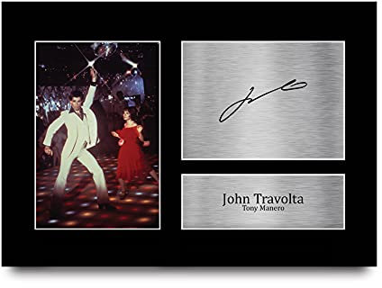 HWC Trading A4 John Travolta Saturday Night Fever Geschenke Gedruckt, Signiert Autogramm Bild Für Film-Erinnerungsstücke-Fans