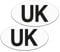 TMS UK Magnetic Car Stickers for Europe 2024 | Made in England | 2 Pack Fully Magnetic UK Plates for Driving Abroad | Strong, Durable, Weather Resistant | for use in EU Countries (White, Small)