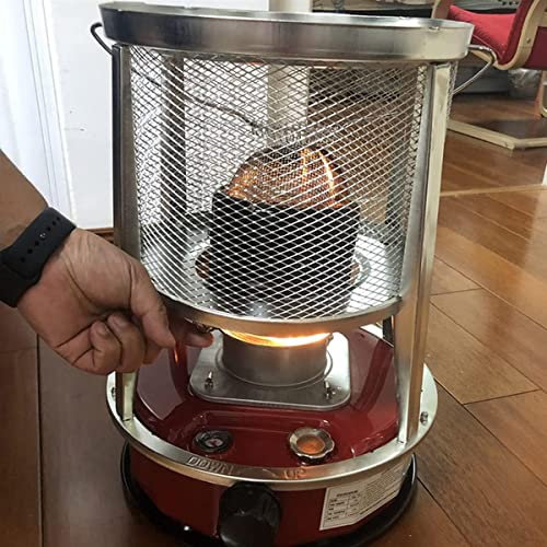 WZFANJIJ Tragbarer Petroleum Heizung, Petroleumofen für Innenräume, Mobile Heizung Ohne Strom Innen, Zeltheizung, Camping Heizung und Kochen,Red4.6L