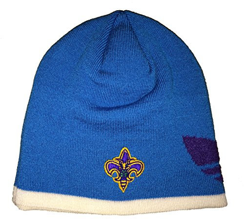 adidas Cuffless Classic Team Logo Basket Beanie Hat - NBA Knit Skull Toque Cap, blau, One size