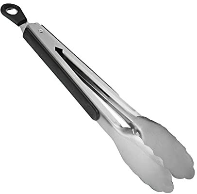 Barbecue Tongs,BBQ, Charcoal Tongs Pasta Tongs 9 Inch Kitchen Tongs Cooking Grill BBQ 18/8 Premium Stainless Steel Locking Heat Resistant Salad Tongs for Camping Serving