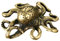 HOMSFOU Spielzeug Kupfer Mini Octopus Statue Feng Shui Messing Tier Figur Miniatur Krake Skulptur Kleine Meer Kreatur Tischdekor Home Ornament Tee Haustiere Miniforce-Spielzeuge