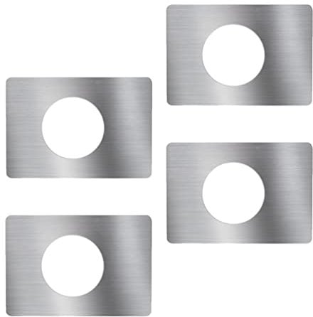 DOITOOL Door Handle Fixing Plate : Stainless Steel Door Knob Repair Plate Bracket Door Reinforcement for Fixing Loose Door Knobs, Securing Entry Doors, and Filling Gaps 4PCS (Silver)