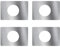 DOITOOL Door Handle Fixing Plate : Stainless Steel Door Knob Repair Plate Bracket Door Reinforcement for Fixing Loose Door Knobs, Securing Entry Doors, and Filling Gaps 4PCS (Silver)