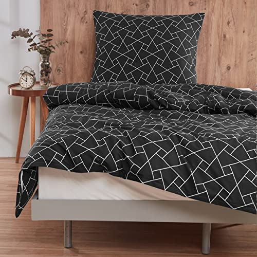 Mixi Trends Bettwäsche Bettgarnitur Bettbezug Baumwolle 135x200 155x220 200x200 200x220 Modern, Größe:135 x 200 cm, Design Bettwäsche:Liana D16