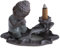 lachineuse - Fontaine à Encens Bouddha - Brule Encens Cascade 14 cm - en Céramique - Porte Encens pour Décoration Intérieure - Déco Zen Asiatique - Support à Encens pour Ambiance Feng Shui