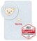 Steiff Babydecke mit Namen personalisiert/Bestickt, Individuelle Kuscheldecke/Krabbeldecke, Personalisierte Baby Decke mit Name als Geschenk zur Geburt, Geburtstag & Taufe (Blau)