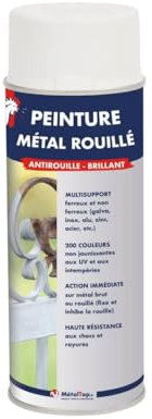 Metaltop - Peinture Metal Rouille - Rouge basque - RAL 3004 - Bombe 400mL