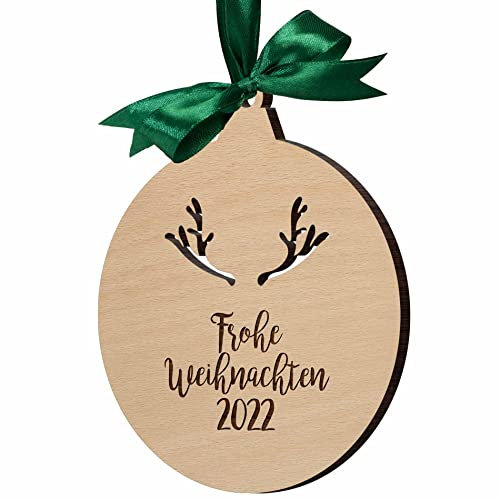 Personalisierte Weihnachtskugeln – Baumschmuck aus Holz mit Ausgeschnittenen Motiven – Anhänger Weihnachtsbaum - Christbaumkugeln als Geschenk gestalten– individuelle Weihnachtsdeko