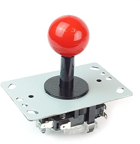 BerryBase Arcade Joystick, 8 Wege, 65,3mm Höhe, rot
