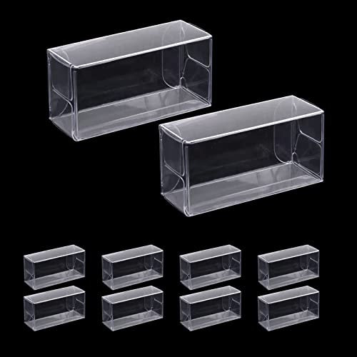 YWNYT 10pcs Clear Display Case Toy Car Display Box PVC Transparent Box Dustproof Protection Showcase Vitrine for 1:24 or 1:32 Scale Vehicle Model