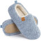 EverFoams Damen Warme Kunstwolle Memory Foam Voll Hausschuhe, Hellblau,42/43 EU