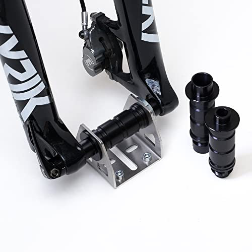 MOUNTAL Gabelhalterung für MTB, Downhill und Gravel Bike (Fahrrad Transporthalterung für Steckachsen) (15x110mm + 20x110mm)