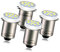 Ruiandsion P13.5S LED-Taschenlampenbirne Weiß 6V 2016 9SMD Ersatz für 4 Zellen Taschenlampen Taschenlampe Arbeitslicht, nicht polarisiert (4er Pack)