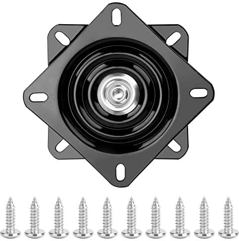 Nswayy Base Giratoria,Plataforma Giratoria Bandeja Giratoria 360 ° Rodamiento Giratoria de Metal Carge de 150kg Cuadrada de 5 Pulgadas con Tornillos para Estantes de Exhibición