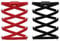 RJ-Sport (2 Paar Elastische Schnürsenkel mit Schnellverschluss - Schnellschnürsystem für Einzigartigen Komfort und Starken Halt - mit Metallkapseln ohne binden (Schwarz+Rot)