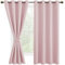DWCN Blickdichte Vorhänge Verdunkelungsgardinen mit Ösen 2 Stücke Thermogardine für Wohnzimmer,Schlafzimmer, Blush Rosa, 175x140cm(HxB)