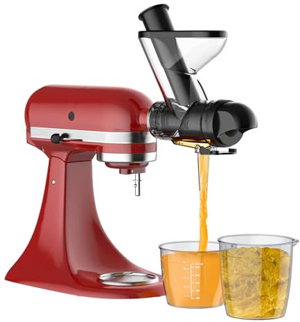 GVODE Accessoire pour presse-agrumes pour KitchenAid, presse-agrumes à froid, accessoire pour presse-agrumes avec double goulotte d'alimentation, accessoire pour presse-agrumes pour Kitchen Aid
