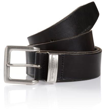Tom Tailor Herren TTJACOB Gürtel, Black Uni, 95