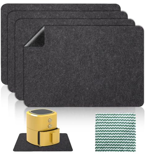 Nizirioo 4 Stück Hitzebeständige Matte, Feuerfeste Unterlage Hitzeschutzmatte, Matte Unterlage Für Kaffeemaschine Filzmatte Mikrowellen Für Kaffeemaschinen Mikrowellen Toaster (30 * 44 cm)