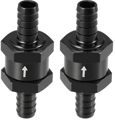 Hihaha Kraftstoff-Rückschlagventil Einweg/Inneres Rückschlagventil für Kraftstoff Benzin Diesel/Robust 0,39 10mm OD / 2 Stück Schwarz