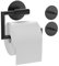 Dailyart Toilettenpapierhalter Ohne Bohren, Edelstahl Klopapierhalter Selbstklebend Toilettenpapierhalter Wandmontage Klopapierhalter Ohne Bohren mit 2 Klebehaken für Bad und Küche, Schwarz