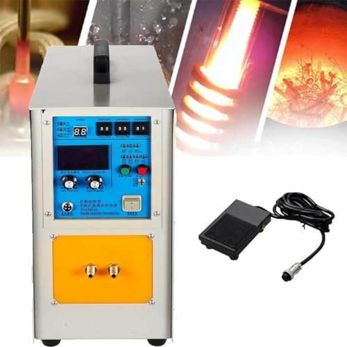 CYMYYDS Four De Chauffage à Induction Haute Fréquence 15 KW 30-100 Khz, Machine De Chauffage par Induction, Fondoir en Cuivre Et Argent Doré, Système De Four De Fusion De Chauffage