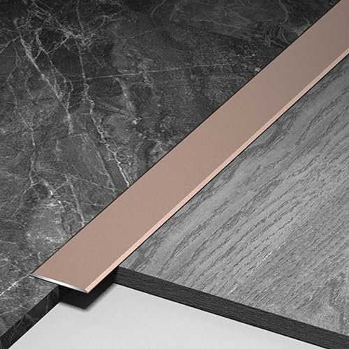 übergangsprofil 72 Flacher Schwellenmetallstreifen, Raumteiler-Abdeckleiste mit Einer Breite von 1,3 Zoll, Bodenfugen-Randverkleidung für Boden und Fliesen, Kantenstreifen für den Haushalt(Color:Brow