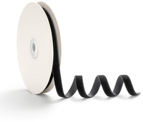 AOKSUNOVA Nastro di Velluto Nero, per Regali, in Velluto, 1 cm x 9 m