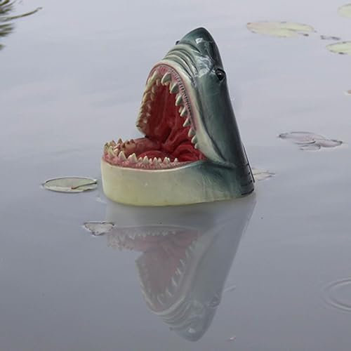 Teichfigur Nilpferd Hai Haiflosse Kopf Schwimmtier Alligator Dekofigur Gartenfigur Tierfigur Gartenteich Miniteich Gartendeko Deko Tierfigur Gartenstecker Gartenstatue Dekorative (Hell-Pink)