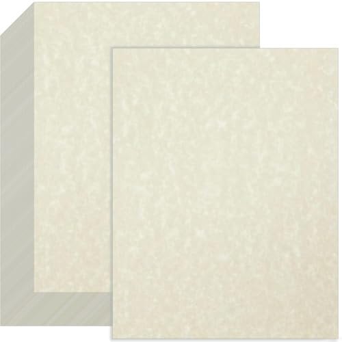 Wonninek Certificate Parchment Paper 60 Sheets Resume Paper, Double-Sided Stationary Diploma for Printing, Business Cards, Invitations (A4 Size 100GSM)