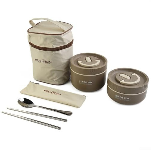 WIIYENA Loncheras para adultos convenientemente diseñadas con control de temperatura superior para mantener tus comidas calientes y deliciosas a cualquier lugar que vayas (B)