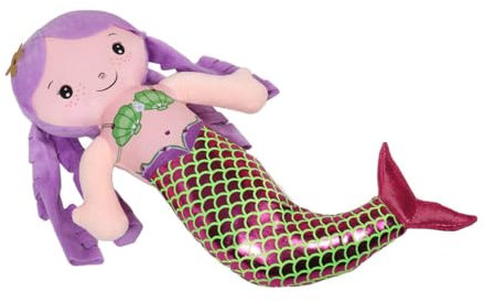 VOSAREA Meerjungfrau-Puppe, Stofftier, Stoffpuppe, Meerjungfrau, Prinzessin, Plüschtier Für Kinder, Mädchen, Geburtstagsgeschenk, Party-Dekoration, 30 cm,
