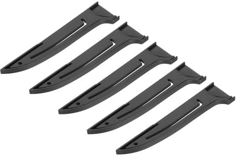 PATIKIL 5Pcs PP Universal Knife Cover, Knife Protector Sleeve for 6 Ceramic Knife Blade Guard for Kitchen, Dining Room, Black