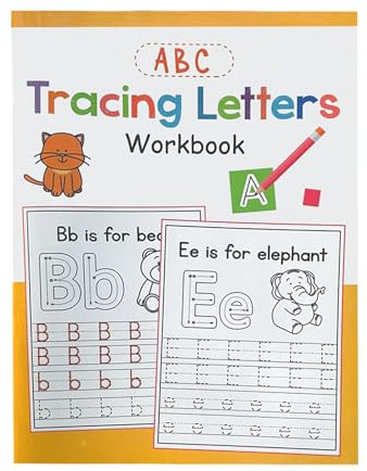 Fravsiu Kalligraphieübungen | A4 Übungsheft zum Schreiben lernen, interaktives Buch mit Buchstabenübungen für Kinder von 3-6 Jahren, ideal für Kindergarten und Geburtstag Kindergarten