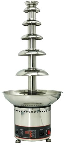 Fontaine à chocolat avec contrôle de la température et chauffe-sauce, grande capacité pour fête, mariage, buffet, événements