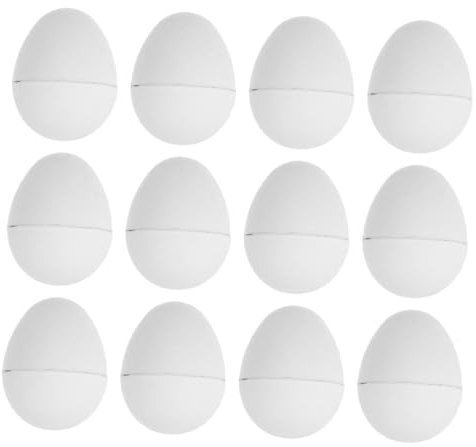 OFFIGAM 12 Stück Ostereier aus Pappmaché Unbemalte Befüllbare Bastel Eier für DIY Projekte für Kreative Osterdekoration und Familienaktivitäten