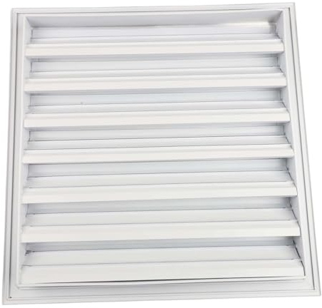 Helilyco Rejilla de ventilación de hierro galvanizado de aluminio resistente a la intemperie, 20 x 20 cm, 30 x 30 cm, 35 x 35 cm, 40 x 40 cm, color blanco