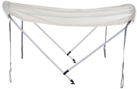 UPALDHOU Bimini-Top, 3-Bogen-Bootsüberdachung mit Rahmen aus Aluminiumlegierung und 600D-Polyestergewebe, für Aufblasbares Schlauchboot, Kanu, Kajak, Boot mit Einer Breite von 100 Bis 135