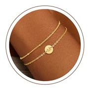 Maxcate Einschulung Mädchen Geschenke Armband Damen Gold Silber | 18K Gold/Weißgold Vergoldet Armband mit Buchstaben Personalisierte Armbänder Schmuck Einschulung Geschenk für Mädchen Kinder