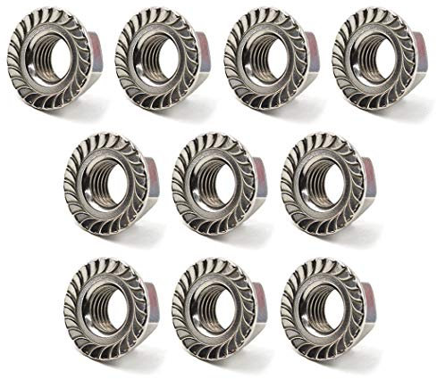 M14 Tuerca de brida hexagonal de acero inoxidable 304 (Paquete de 10)