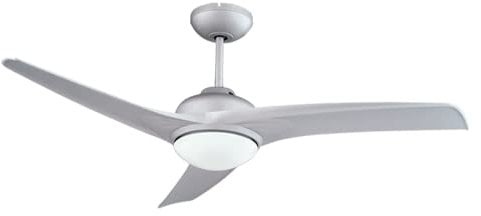 Bastilipo - VERA TITANIO 3 LED, Turbo efficient Comfort Air, Ventilador techo con mando a distancia, 60W, luz LED, 3 palas, 132 cm, TITANIO