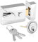 XFORT® Standard Deadlocking Night Latch 60mm, Complete with Rim Cylinder and 3 Keys, Elegant Polished Chrome Nightlatch, External Door Lock for Front Door, High Security for Your Home or Workplace