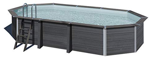 Piscina Ovalada Desmontable de Composite, Piscina Elevada para Jardines y Patios.664 x 386 x 124 cm – Piscina Gre KPCOV66L