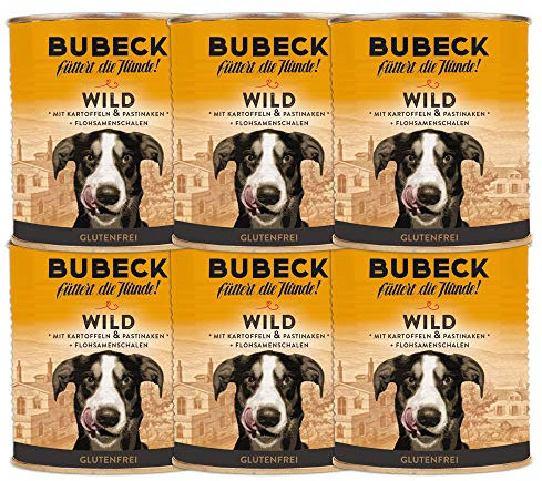Nassfutter für Hunde | getreidefrei von Bubeck | Verschiedene Sorten (Wild, 800g)