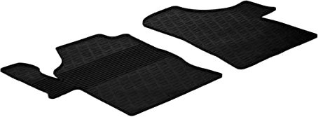 AROBA GL0913 Design Gummi Fußmatten kompatibel mit Mercedes Viano und Vito BJ. 10.2010-12.2014 erhöhter Rand 2 TLG Farbe Schwarz Gummimatten Automatten passgenau