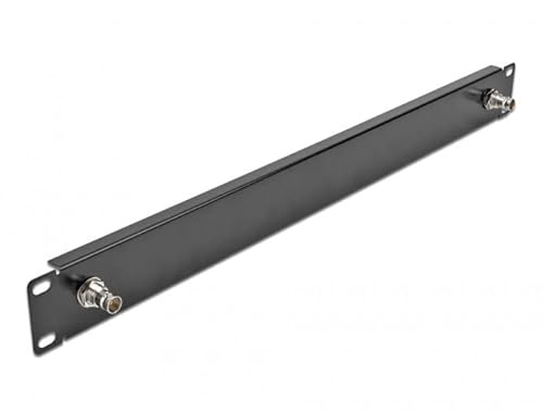 Delock 19 Panel mit 2 x BNC Buchse 1 HE schwarz