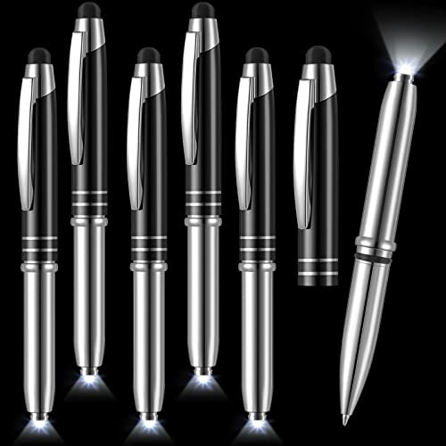 Chinco 5 Pieces Stylus Pen with Light, 3 in 1 LED Lighted Touch Pen, Black