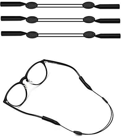 KAIAIWLUO Glasses Strap,3 PCS Sunglasses Strap Adjustable Spectacles Cord Glasses Cord Glasses Holder Strap Sports Eye Glasses Retainer Cord for Men Women Kids Sport Outdoor