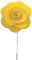 Épinglette en forme de fleur/rose jaune faite à la main, taille unique, Argent